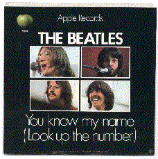 Let It Be / You Know My Name Look Up The Number (Picture Sleeve)