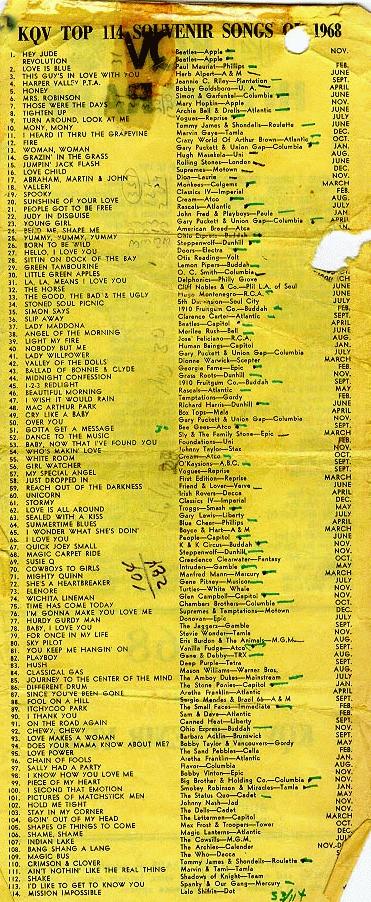 KQV Top0 114 of 1968